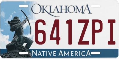OK license plate 641ZPI