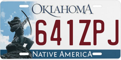 OK license plate 641ZPJ