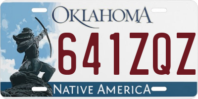 OK license plate 641ZQZ