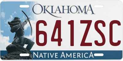 OK license plate 641ZSC