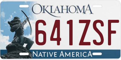 OK license plate 641ZSF