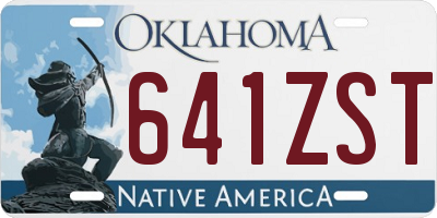 OK license plate 641ZST
