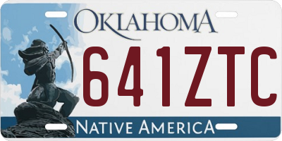 OK license plate 641ZTC