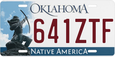 OK license plate 641ZTF