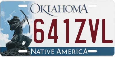 OK license plate 641ZVL