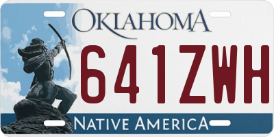 OK license plate 641ZWH