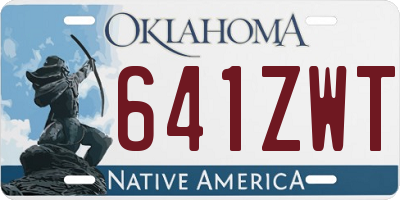 OK license plate 641ZWT