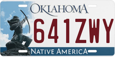 OK license plate 641ZWY