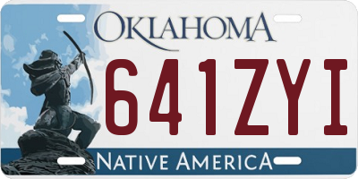 OK license plate 641ZYI