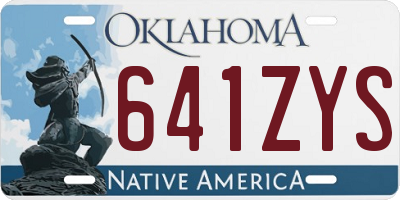 OK license plate 641ZYS