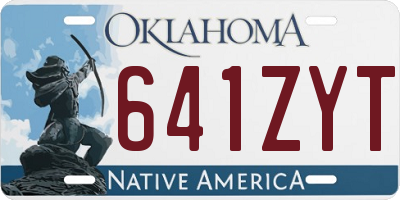 OK license plate 641ZYT