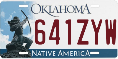 OK license plate 641ZYW