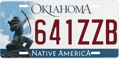 OK license plate 641ZZB