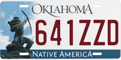 OK license plate 641ZZD