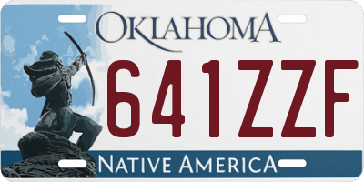 OK license plate 641ZZF
