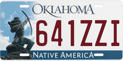 OK license plate 641ZZI