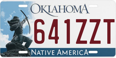 OK license plate 641ZZT