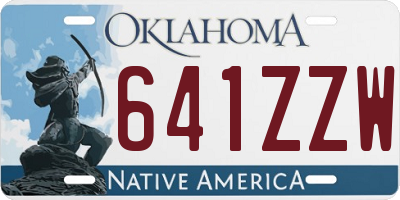 OK license plate 641ZZW