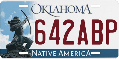 OK license plate 642ABP