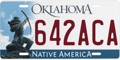 OK license plate 642ACA
