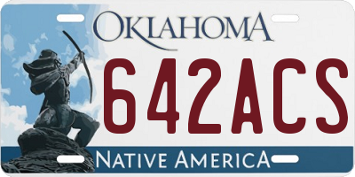 OK license plate 642ACS