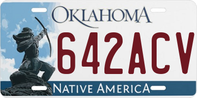 OK license plate 642ACV