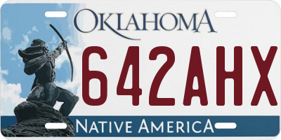 OK license plate 642AHX