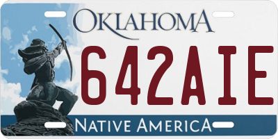 OK license plate 642AIE