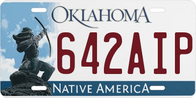 OK license plate 642AIP
