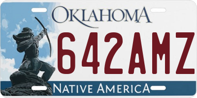 OK license plate 642AMZ