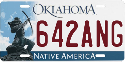 OK license plate 642ANG