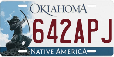 OK license plate 642APJ