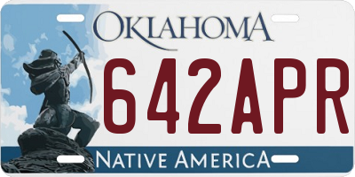 OK license plate 642APR