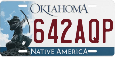 OK license plate 642AQP