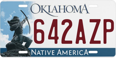 OK license plate 642AZP