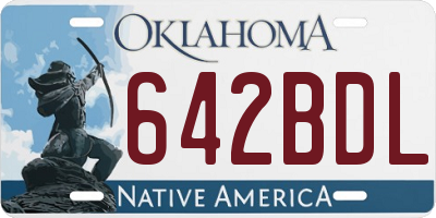 OK license plate 642BDL