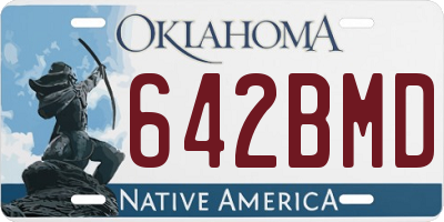 OK license plate 642BMD
