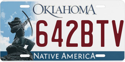 OK license plate 642BTV