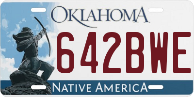 OK license plate 642BWE