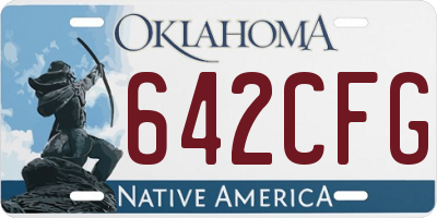 OK license plate 642CFG