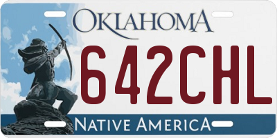 OK license plate 642CHL