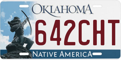 OK license plate 642CHT
