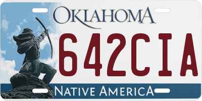 OK license plate 642CIA