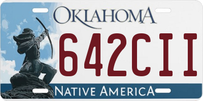 OK license plate 642CII