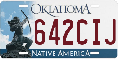OK license plate 642CIJ