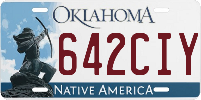 OK license plate 642CIY