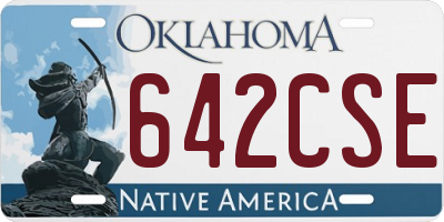 OK license plate 642CSE