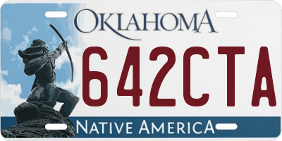 OK license plate 642CTA