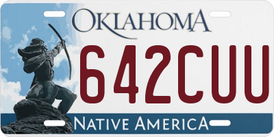 OK license plate 642CUU
