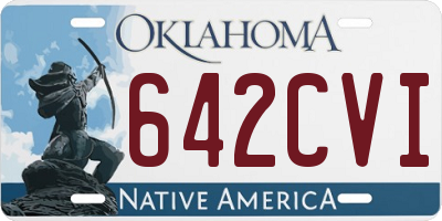 OK license plate 642CVI